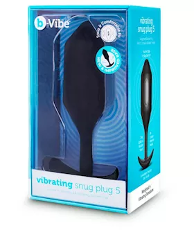 B-vibe Vibrating Snug Plug Xxl Black (Size 5)