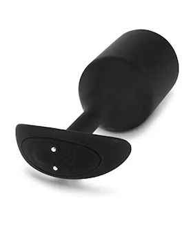 B-vibe Vibrating Snug Plug Xxl Black (Size 5)