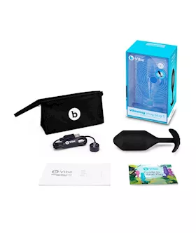 B-vibe Vibrating Snug Plug Xxl Black (Size 5)