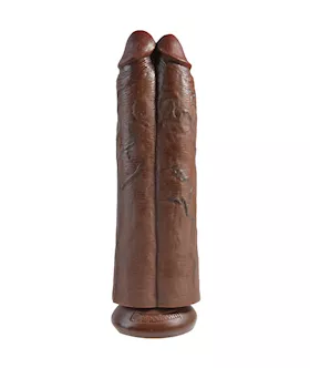 King Cock 11 Inch Two Cocks One Hole