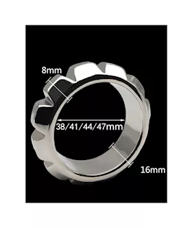 Kinki Tyrant Studded Steel Cock Ring