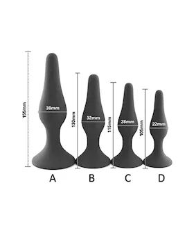 Obsidian Butt Plugs 4 Piece Set