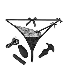 Vibrating Butt Plug Panties - O/s