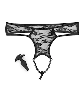 Hookup Panties Crotchless Pleasure Pearls - O/s