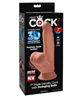 King Cock Plus Triple Density Cock With Swinging Balls