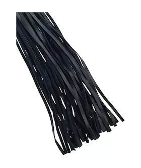 Bound X Leather Flogger With Patent Handle