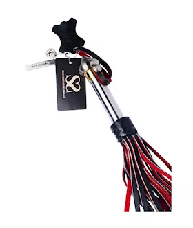Bound X Calfskin Flogger With Metal Handle