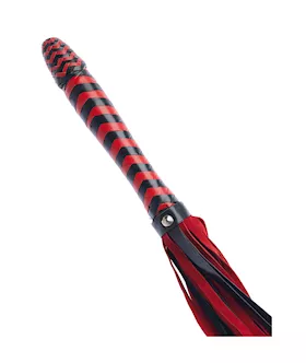 Bound X Suede Flogger With Tapered Handle