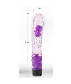 9 Inch Clear Colurful Vibrator
