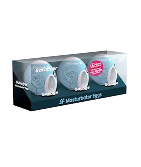 Satisfyer Masturbator Eggs - Set Of 3 - Savage