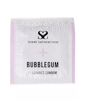 Share Satisfaction Bubblegum Flavoured Condom  Single