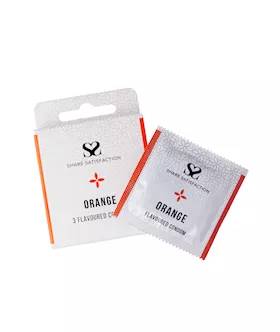Share Satisfaction Orange Flavoured Condom - 3 Pack