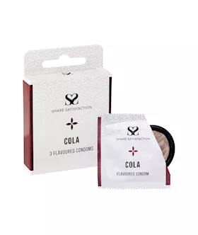 Share Satisfaction Cola Flavoured Condoms  3 Pack