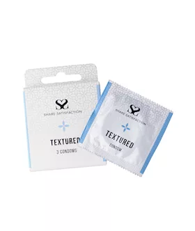 Share Satisfaction Textured Condoms - 3 Pack