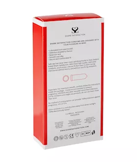Share Satisfaction Strawberry Flavoured Condom - 12 Pack