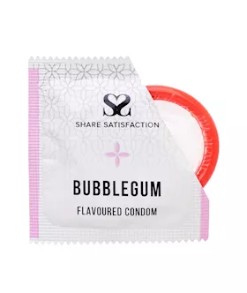 Share Satisfaction Bubblegum Flavoured Condom - 12 Pack