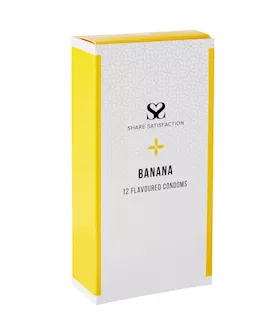 Share Satisfaction Banana Flavoured Condoms - 12 Pack