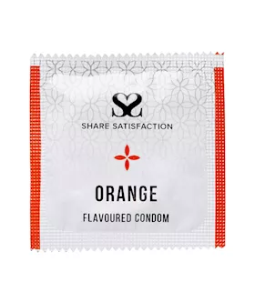Share Satisfaction Orange Flavoured Condoms - 100 Bulk Pack