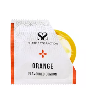 Share Satisfaction Orange Flavoured Condoms - 100 Bulk Pack