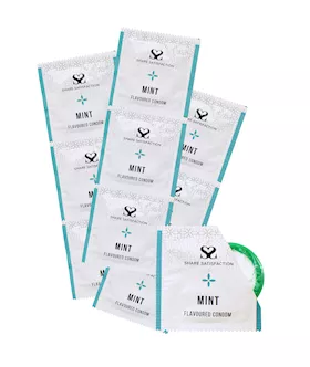 Share Satisfaction Mint Flavoured Condoms  100 Bulk Pack