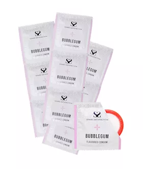 Share Satisfaction Bubblegum Flavoured Condoms  100 bulk Pack