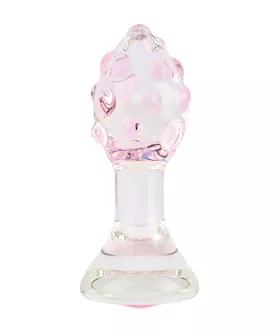 Lucent Dotted Glass Butt Plug