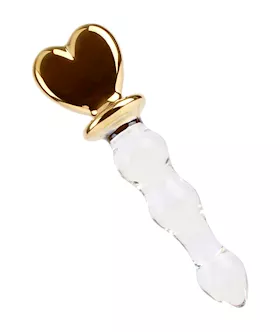 Lucent Heart of Gold Glass Massager