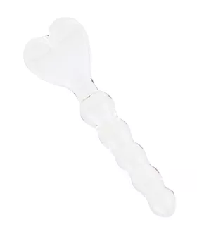 Lucent Heart Handle Glass Wand