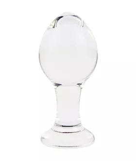 Lucent Oval Glass Butt Plug
