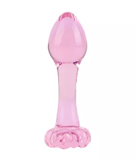 Lucent Flower Base Glass Butt Plug