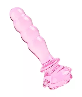 Lucent Rose Glass Butt Plug