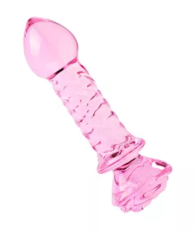 Lucent Rose Glass Butt Plug