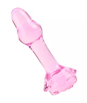 Lucent Rose Glass Butt Plug