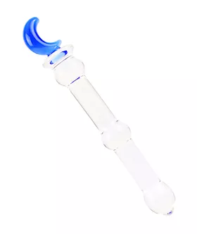 Lucent Small Moon Handle Glass Massager