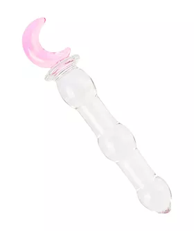 Lucent Large Moon Handle Glass Massager