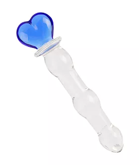Lucent Large Heart Handle Glass Massager