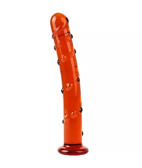 Lucent Textured Glass Dildo