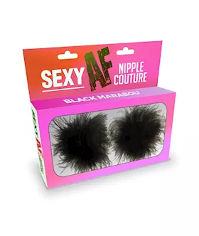 Sexy Af Nipple Pasties Black Marabou
