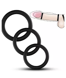Triple Set Silicone Cock Rings
