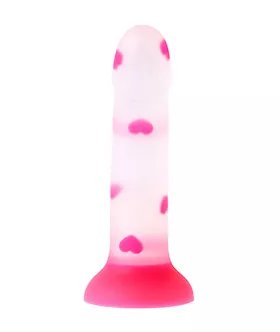 Nood Colours Love Heart Confetti Silicone Dildo