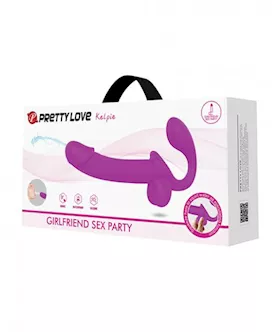 Pretty Love Kelpie Squirting Strapless Strap On  Fuchsia