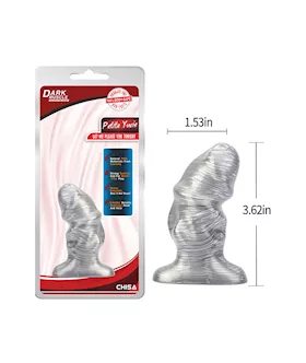 Rippled Metallic Butt Plug