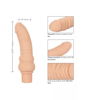 Rechargeable Power Stud Curvy Vibrating Dildo