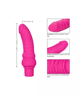 Rechargeable Power Stud Curvy Vibrating Dildo