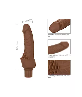 Rechargeable Power Stud Cliterrific Vibrating Dildo