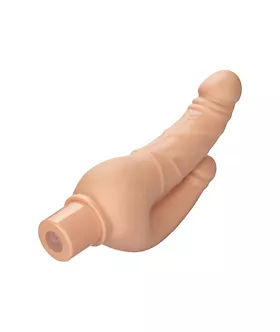 Rechargeable Power Stud Over & Under Double Dildo Vibrator