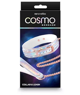 Cosmo Bondage Collar And Leash Rainbow