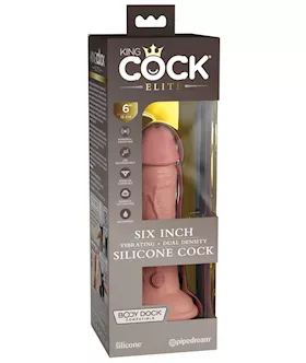 King Cock Elite Dual Density Vibe Silicone Dildo