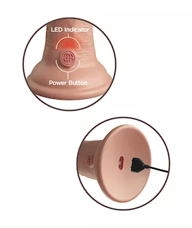 King Cock Elite Dual Density Vibe Silicone Dildo