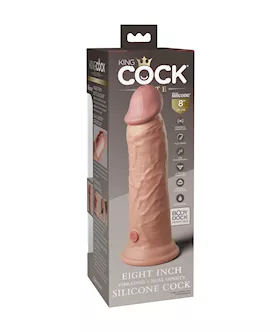 King Cock Elite Dual Density Vibe Silicone Dildo